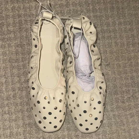 H&M white studded ballet flats - Picture 5 of 6